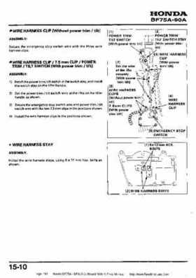 Honda BF75A BF90A Outboard Motors Shop Manual., Page 241