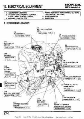 Honda BF75A BF90A Outboard Motors Shop Manual., Page 250