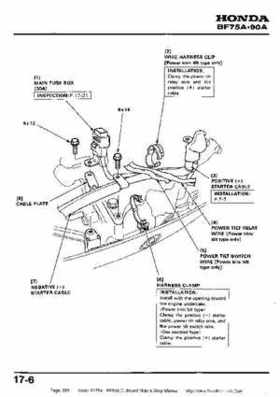 Honda BF75A BF90A Outboard Motors Shop Manual., Page 255