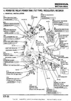 Honda BF75A BF90A Outboard Motors Shop Manual., Page 260
