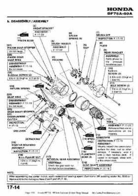 Honda BF75A BF90A Outboard Motors Shop Manual., Page 263