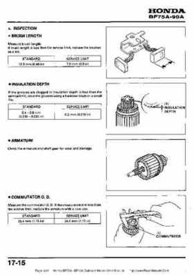Honda BF75A BF90A Outboard Motors Shop Manual., Page 264