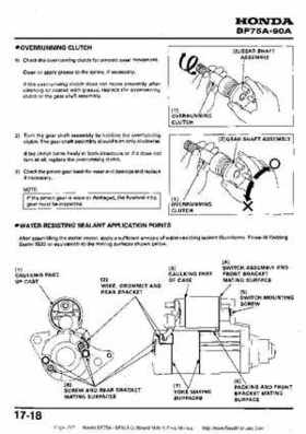 Honda BF75A BF90A Outboard Motors Shop Manual., Page 267