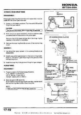 Honda BF75A BF90A Outboard Motors Shop Manual., Page 268