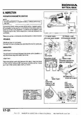 Honda BF75A BF90A Outboard Motors Shop Manual., Page 270