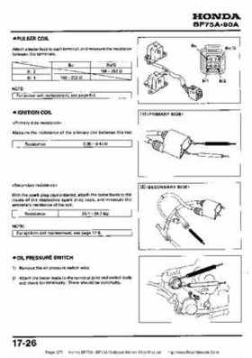 Honda BF75A BF90A Outboard Motors Shop Manual., Page 275