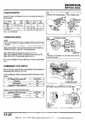 Honda BF75A BF90A Outboard Motors Shop Manual., Page 276