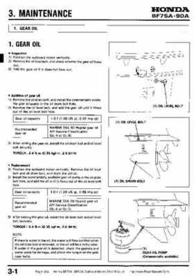 Honda BF75A BF90A Outboard Motors Shop Manual., Page 292