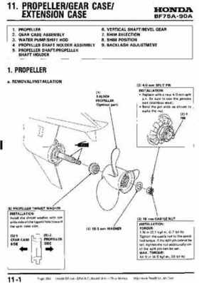 Honda BF75A BF90A Outboard Motors Shop Manual., Page 293