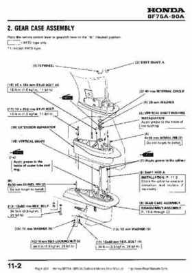 Honda BF75A BF90A Outboard Motors Shop Manual., Page 294