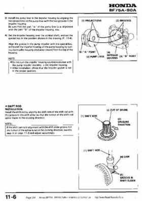 Honda BF75A BF90A Outboard Motors Shop Manual., Page 298