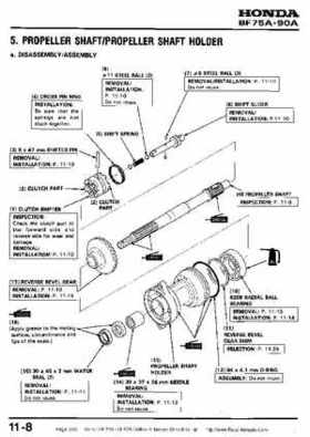 Honda BF75A BF90A Outboard Motors Shop Manual., Page 300