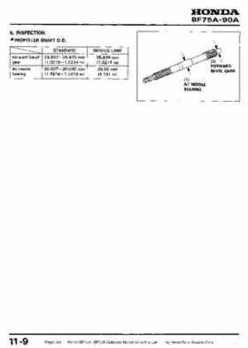 Honda BF75A BF90A Outboard Motors Shop Manual., Page 301