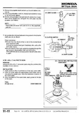 Honda BF75A BF90A Outboard Motors Shop Manual., Page 303