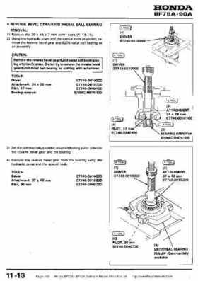 Honda BF75A BF90A Outboard Motors Shop Manual., Page 305