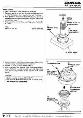 Honda BF75A BF90A Outboard Motors Shop Manual., Page 306