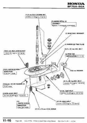 Honda BF75A BF90A Outboard Motors Shop Manual., Page 308