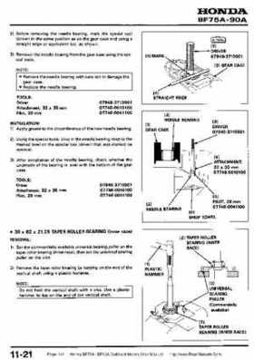 Honda BF75A BF90A Outboard Motors Shop Manual., Page 313