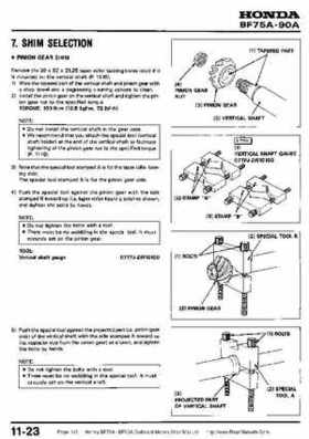 Honda BF75A BF90A Outboard Motors Shop Manual., Page 315
