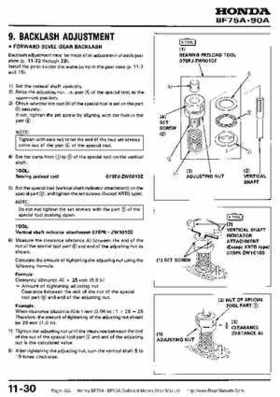 Honda BF75A BF90A Outboard Motors Shop Manual., Page 322