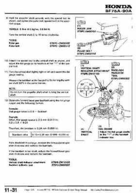 Honda BF75A BF90A Outboard Motors Shop Manual., Page 323