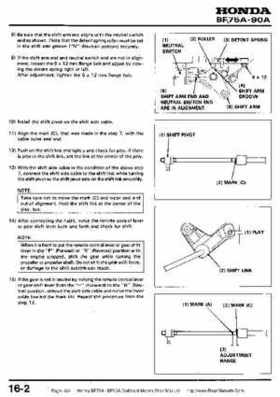 Honda BF75A BF90A Outboard Motors Shop Manual., Page 326