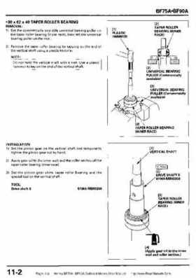 Honda BF75A BF90A Outboard Motors Shop Manual., Page 332