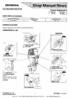 Honda BF75A BF90A Outboard Motors Shop Manual., Page 348