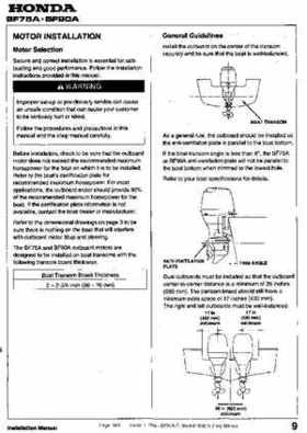 Honda BF75A BF90A Outboard Motors Shop Manual., Page 363