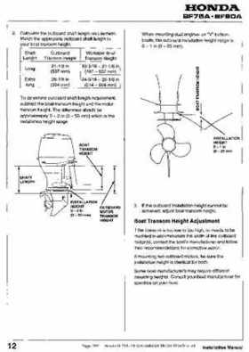 Honda BF75A BF90A Outboard Motors Shop Manual., Page 366