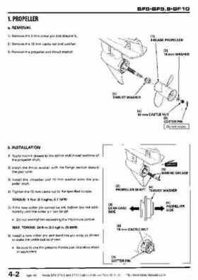 Honda BF8, BF9.9 and BF10 Outboard Motors Shop Manual., Page 69
