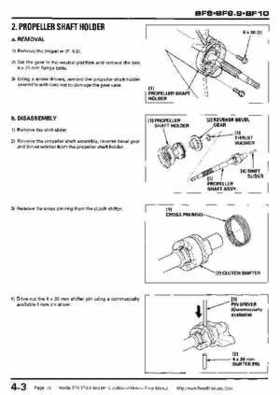 Honda BF8, BF9.9 and BF10 Outboard Motors Shop Manual., Page 70