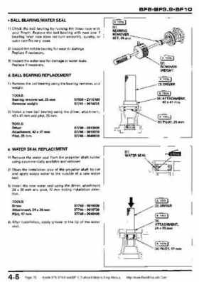 Honda BF8, BF9.9 and BF10 Outboard Motors Shop Manual., Page 72