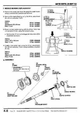 Honda BF8, BF9.9 and BF10 Outboard Motors Shop Manual., Page 73