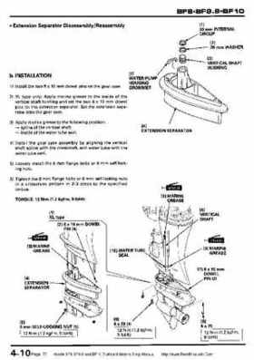 Honda BF8, BF9.9 and BF10 Outboard Motors Shop Manual., Page 77
