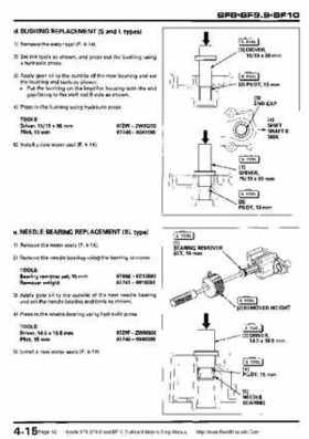 Honda BF8, BF9.9 and BF10 Outboard Motors Shop Manual., Page 82