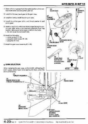 Honda BF8, BF9.9 and BF10 Outboard Motors Shop Manual., Page 90