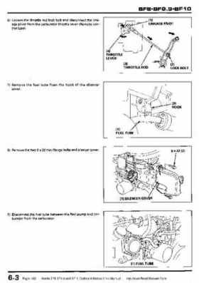 Honda BF8, BF9.9 and BF10 Outboard Motors Shop Manual., Page 102