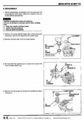 Honda BF8, BF9.9 and BF10 Outboard Motors Shop Manual., Page 104