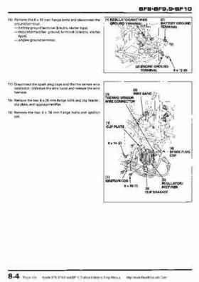 Honda BF8, BF9.9 and BF10 Outboard Motors Shop Manual., Page 134