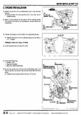 Honda BF8, BF9.9 and BF10 Outboard Motors Shop Manual., Page 136