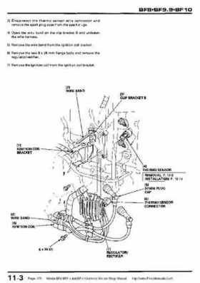 Honda BF8, BF9.9 and BF10 Outboard Motors Shop Manual., Page 179