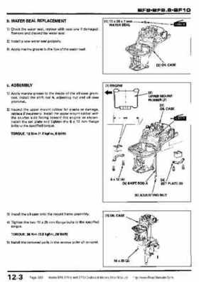 Honda BF8, BF9.9 and BF10 Outboard Motors Shop Manual., Page 203