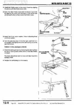 Honda BF8, BF9.9 and BF10 Outboard Motors Shop Manual., Page 205