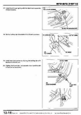 Honda BF8, BF9.9 and BF10 Outboard Motors Shop Manual., Page 216