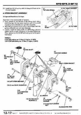 Honda BF8, BF9.9 and BF10 Outboard Motors Shop Manual., Page 217