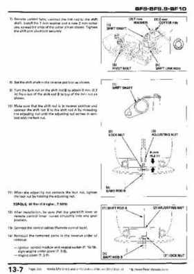 Honda BF8, BF9.9 and BF10 Outboard Motors Shop Manual., Page 225