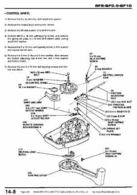 Honda BF8, BF9.9 and BF10 Outboard Motors Shop Manual., Page 233