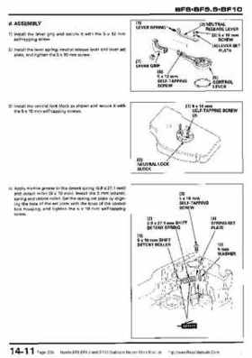 Honda BF8, BF9.9 and BF10 Outboard Motors Shop Manual., Page 236