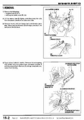 Honda BF8, BF9.9 and BF10 Outboard Motors Shop Manual., Page 244